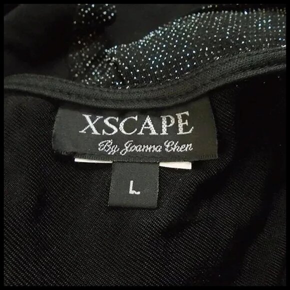 Cardigan Jacket & Cowl Neck Tank Top Black / Silver Lurex, Sparkly Knit Twin Set - Picture 8 of 12